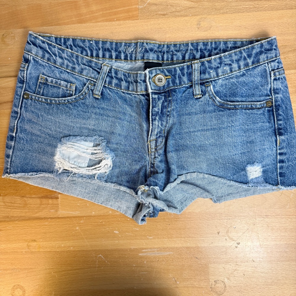Mossimo Supply Co. Distressed Blue Jean Shorts